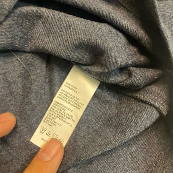 Izod men’s quarter button casual Minimalist plane‎ long sleeve 2xl shirt cotton - Picture 6 of 7